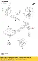 Ici, vous pouvez commander le bobine assy, ?? Allumer auprès de Suzuki , avec le numéro de pièce 3341037H00: