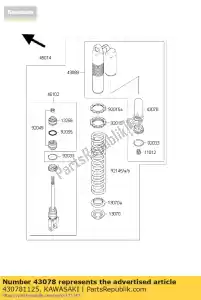 Kawasaki 430781125 serbatoio, shockabsorb - Il fondo