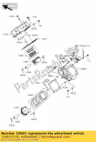 130010718, Kawasaki, moteur à piston kawasaki kvf750 4x4 eps brute force 750 4x4i epsgef epshef , Nouveau