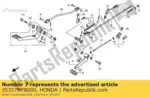 Honda 35357MF8000 veer, stopschakelaar - Onderkant