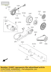 Here you can order the rotor sc300aef from Kawasaki, with part number 21007Y008: