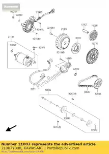 kawasaki 21007Y008 rotor sc300aef - Bottom side