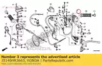 35140HR3663, Honda, interrupteur ens., changement électrique honda  420 2017 2018 2019, Nouveau