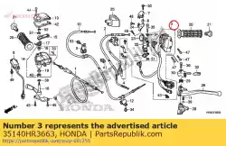 Aqui você pode pedir o switch assy., shift elétrico em Honda , com o número da peça 35140HR3663: