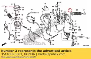 honda 35140HR3663 switch assy., shift elétrico - Lado inferior