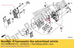 Aqui você pode pedir o almofada de mola em Honda , com o número da peça 45106MJMD31: