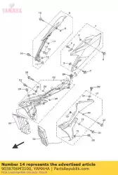 Ici, vous pouvez commander le coller (6a0) auprès de Yamaha , avec le numéro de pièce 9038706M3100: