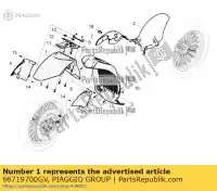 66719700GV, Piaggio Group, guarda-lamas dianteiro     , Novo