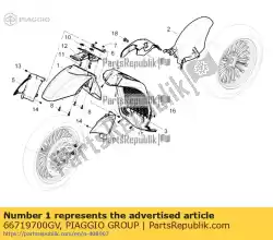 Tutaj możesz zamówić przedni b? Otnik od Piaggio Group , z numerem części 66719700GV: