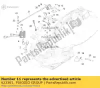 623361, Piaggio Group, Hv coil support bracket with i.p. vespa gt gts gtv zapm45100 250 2005 2006 2007 2008 2009 2016, New