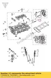 Ici, vous pouvez commander le kit joint culasse auprès de Triumph , avec le numéro de pièce T3990078: