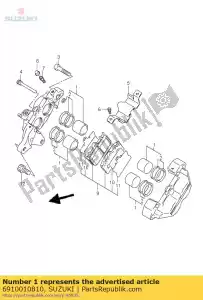 suzuki 6910010810 conjunto de pistón - Lado inferior