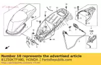 81250KTF980, Honda, boîte, bagages honda sh i  d sh125 sh125d sh150 sh150d sh125r sh150r sh125s sh150s 150 125 , Nouveau