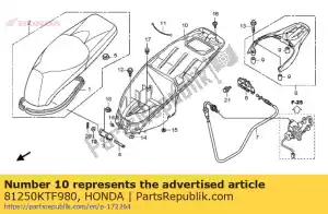 Honda 81250KTF980 boîte, bagages - La partie au fond