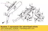 18371KAK900, Honda, Opaska, t?umik honda xl varadero v xl125v 125 , Nowy