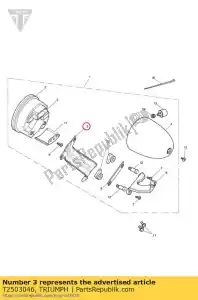 triumph T2503046 support simple formé - La partie au fond