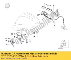 bmw 52512329432 hinge, driver's seat - Bottom side