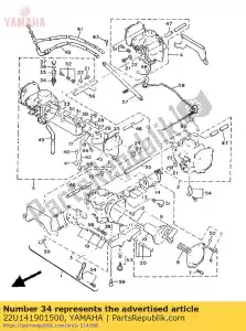 yamaha 22U141901500 zawór iglicowy - Dół