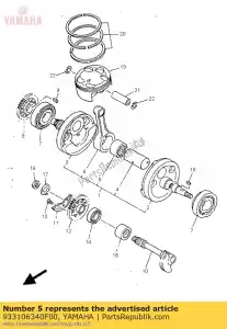 yamaha 933106340F00 consequência - Lado inferior