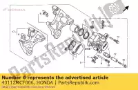 43112MCF006, Honda, retainer, rr. haakje honda vtr  sp2 fire storm f cbr rr fireblade sp1 cbr900rr vtr1000sp cbr600rr cbr1000rr 1000 600 900 , Nieuw