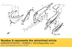 Ici, vous pouvez commander le définir illust * type3 * auprès de Honda , avec le numéro de pièce 64850KZF920ZC: