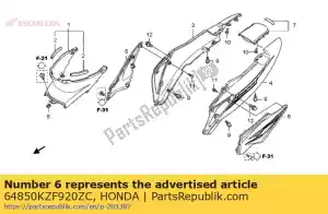 Honda 64850KZF920ZC establecer ilust * type3 * - Lado inferior