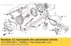 Honda 33150MCH651 zócalo comp., posición li - Lado inferior