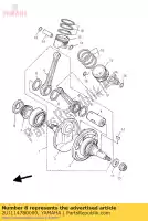 2UJ114780000, Yamaha, colarinho yamaha  xv xvs 125 250 1992 1994 1995 1996 1997 1998 1999 2000 2001 2002 2004 2017 2018 2019 2020 2021, Novo