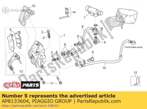 aprilia AP8133604 pinça de freio rev. kit - Lado inferior