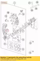 77013014000, KTM, Support d'étrier de frein avant 09 gasgas husqvarna ktm  exc sx xc xcf 125 150 200 250 300 350 400 450 500 501 530 2009 2010 2011 2012 2013 2014 2015 2016 2017 2018 2019 2020 2021 2022, Nouveau