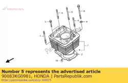 Here you can order the bolt, stud, 10x92 from Honda, with part number 90083KG0981: