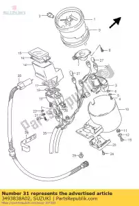 suzuki 3493838A02 guide.speedom. - La partie au fond