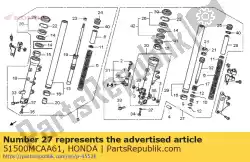 Here you can order the fork assy., l. Fr. From Honda, with part number 51500MCAA61: