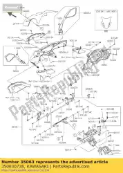 Aquí puede pedir quedarse, lh zx1000gbf de Kawasaki , con el número de pieza 350630738: