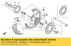 honda 42312KAE000 kraag, rr. wiel - Onderkant