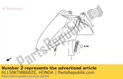 Qui puoi ordinare set parafanghi, fr. (wl) * r302m * (r302m velluto rosso metallizzato) da Honda , con numero parte 61150KTWB60ZE: