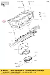 Qui puoi ordinare 01 cilindro-motore da Kawasaki , con numero parte 110050666: