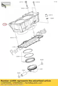 kawasaki 110050666 01 cilindro-motore - Il fondo