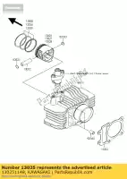 130251148, Kawasaki, anello-pistone-set l, o / s klx110-a kawasaki klx 110 2002 2003 2005 2006 2007 2008 2009, Nuovo