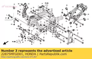 Honda 22875MFGD01 clip, clutch cable - Bottom side