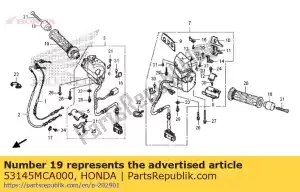 Honda 53145MCA000 agarre comp., r. - Lado inferior