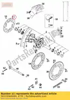 50310060000, KTM, Disco freno posteriore d = 220mm 2000 ktm  e egs exc mxc six sup super sx sxc sxs txc 125 200 250 300 360 380 400 450 520 525 540 620 1994 1996 1997 1998 1999 2000 2001 2002 2003 2020, Nuovo