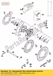 Here you can order the brake disc rear d=220mm 2000 from KTM, with part number 50310060000: