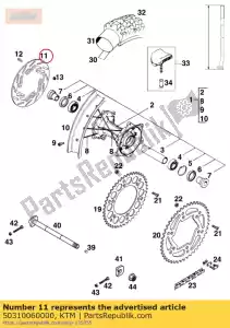 ktm 50310060000 disco de freio traseiro d = 220mm 2000 - Lado inferior