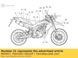 Qui puoi ordinare condotto dell'aria rh. Decalcomania da Piaggio Group , con numero parte 890997: