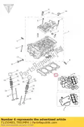 Here you can order the cylinder head gasket 76. 0 from Triumph, with part number T1150483:
