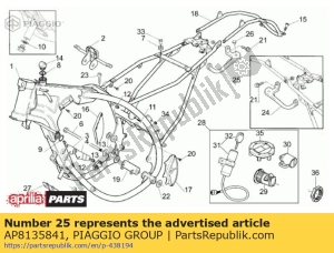 aprilia AP8135841 linker handvat grijs - Onderkant