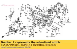 Here you can order the oil cooler hose right from Honda, with part number 15515MM5000: