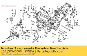 honda 15515MM5000 oil cooler hose right - Bottom side