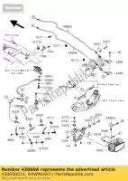 430600031, Kawasaki, freno a tubo, pinza hu-fr zr100 kawasaki z 750 1000 2007 2008 2009 2010 2011 2012, Nuovo